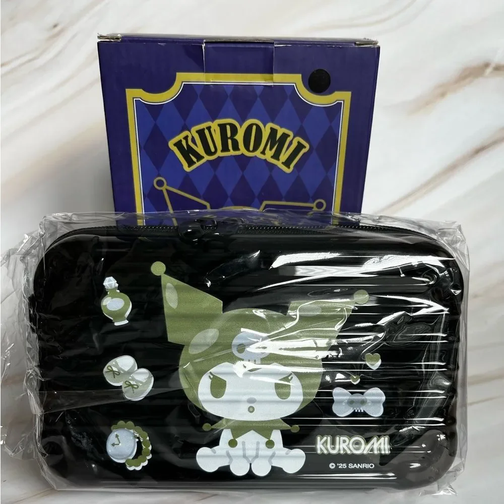 Sanrio Kuromi Suitcase Mini Cosmetic Shoulder Bag Front & Back Signature Logo
